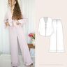 Schlafanzug Bluse und Hose (lang oder kurz) thumbnail number 1