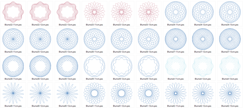 Stickdatei 49 Zirkel Mandala Blumen 11 - 13cm Teil 1 image number 8