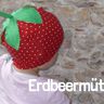 Erdbeermütze | Mütze mit Erdbeerblatt | Gr. 41 – 60 cm thumbnail number 5