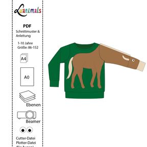 Pullover Kind E-Book Luanimals Pferd Paula (86-152cm)