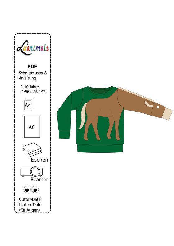 Pullover Kind E-Book Luanimals Pferd Paula (86-152cm) image number 3