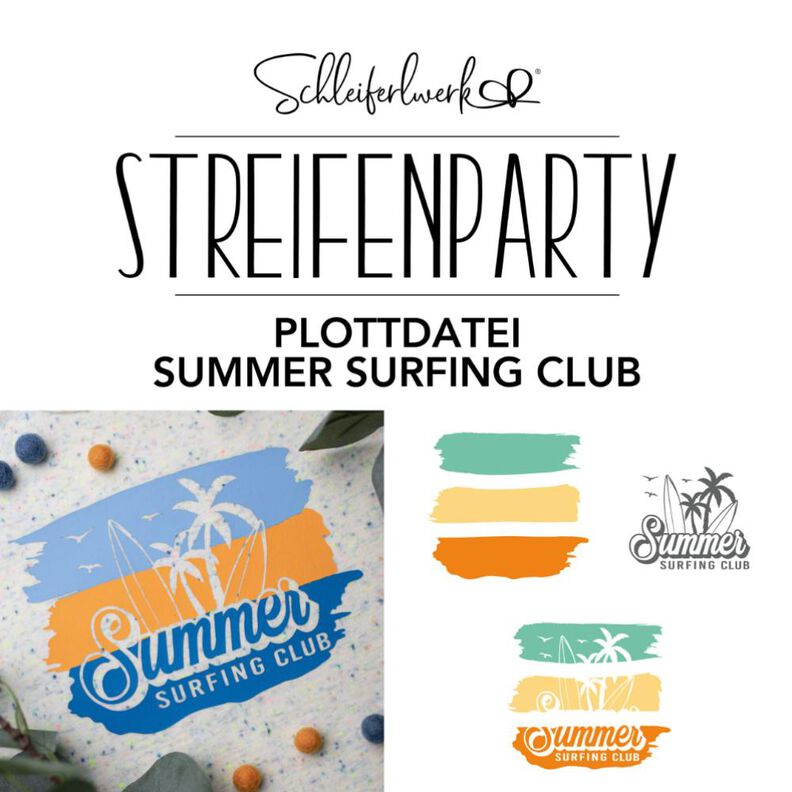 Plotterdatei Summer Surfing Club | Schleiferlwerk image number 1