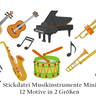 Musikinstrumente Minis Stickdatei thumbnail number 1