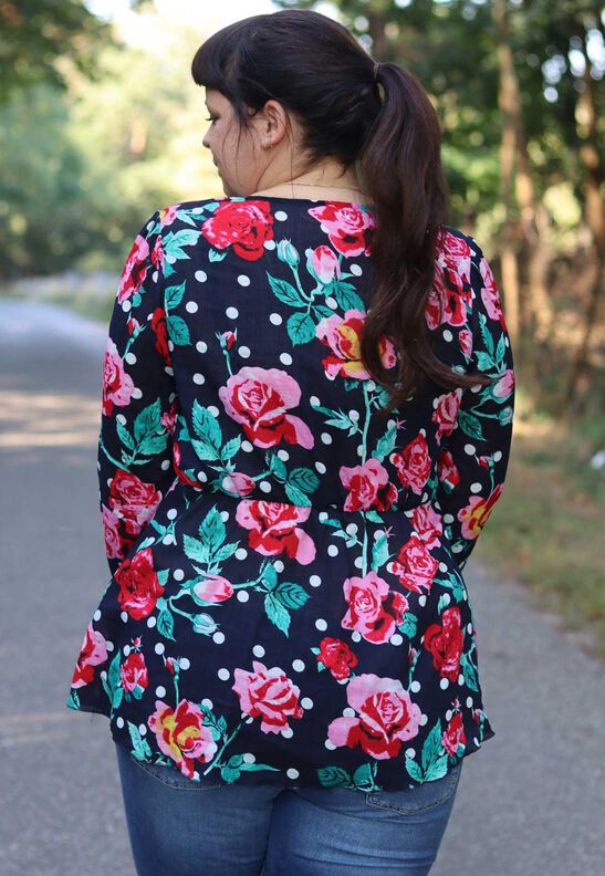 Bluse ALOE curvy (46-56) Schnittmuster Schößchenbluse image number 5