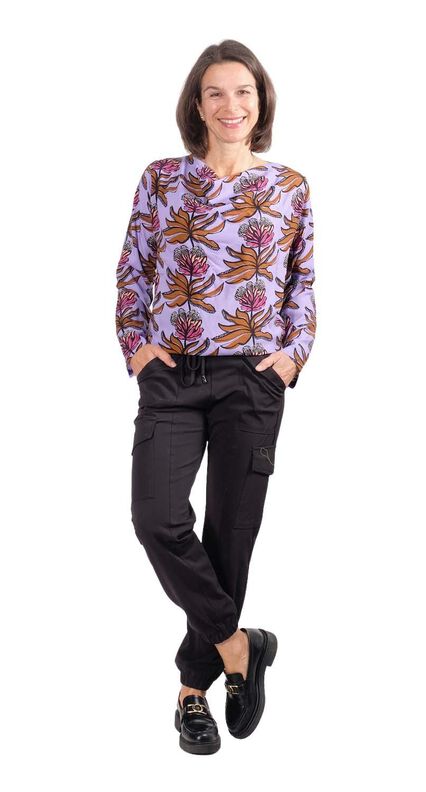 Wasserfallshirt "DERYA", Gr. 158-46 image number 4