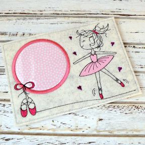 Stickdatei MugRug Untersetzer Ballerina 13x18cm und 13x20cm