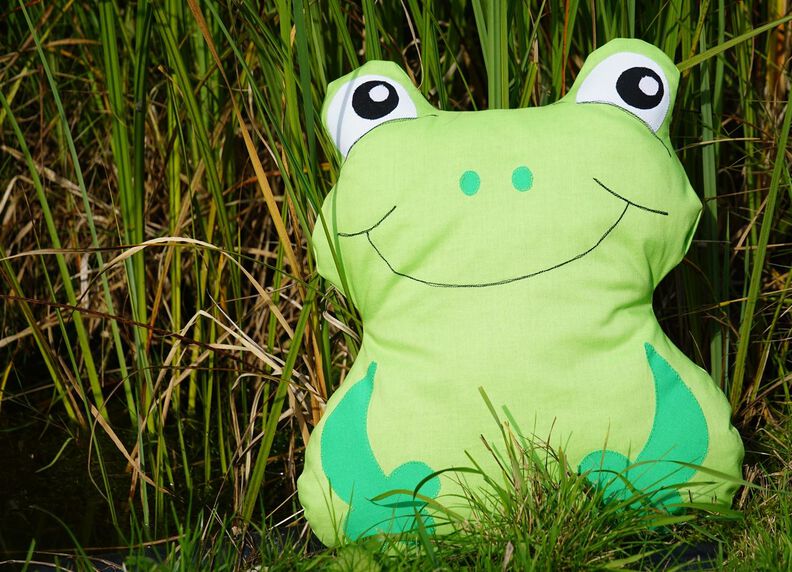 Frosch Kissen nähen 3 Gr. Schnittmuster Beamer  image number 2
