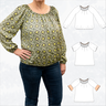 Ida – weite Carmenbluse Damen, weite Ärmel BU 80-116 A4+A0 thumbnail number 1