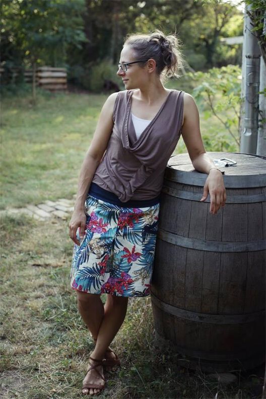 Shirt / Wasserfallkragen "Edda", Schnittmuster Gr. 158-46 image number 8