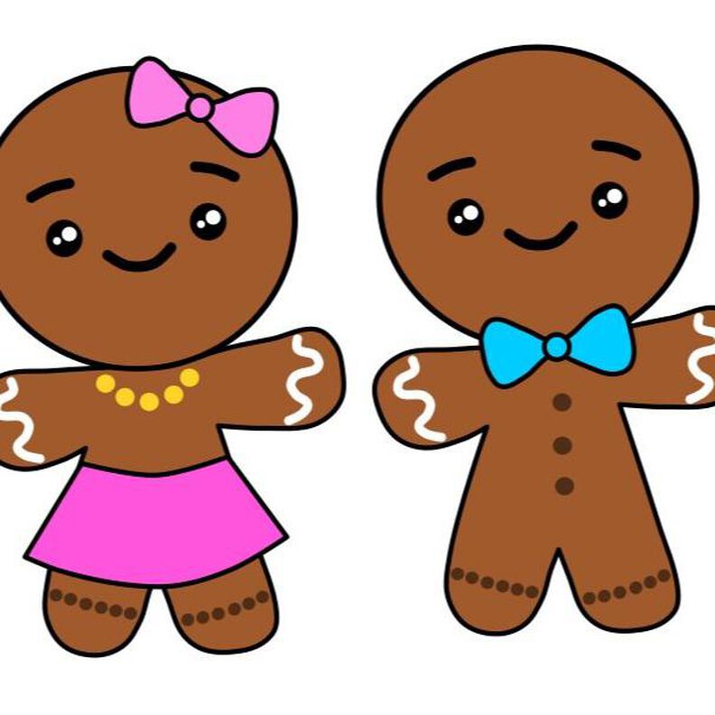Mr & Mrs Lebkuchen Plotterdatei DXF SVG image number 1