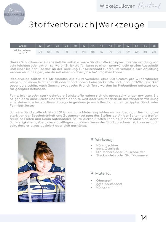 Wickelpullover Damen – eBook Schnittmuster 32-58 – Montreal image number 5