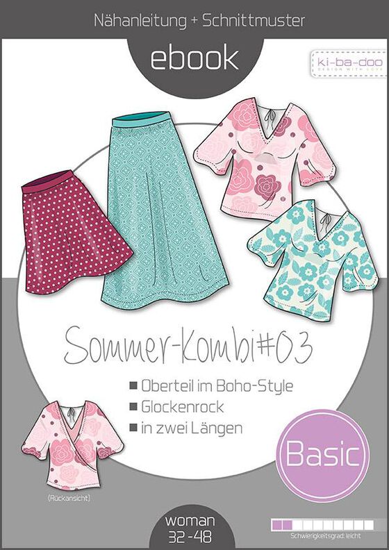 Ebook/Nähanleitung Mix&Match Sommerkombi #03 Damen Gr. 32-48 image number 1