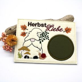 Stickdatei Mugrug Untersetzer Herbst Wichtel 