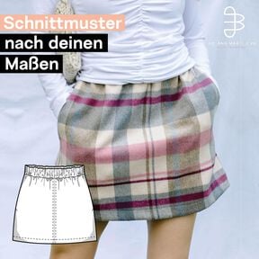 Schnittmuster nach Maß für einen Rock in Minilänge