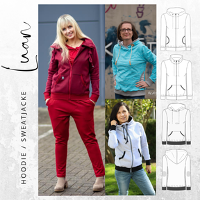 Hoodie + Sweatjacke LUAN Gr. 34-54