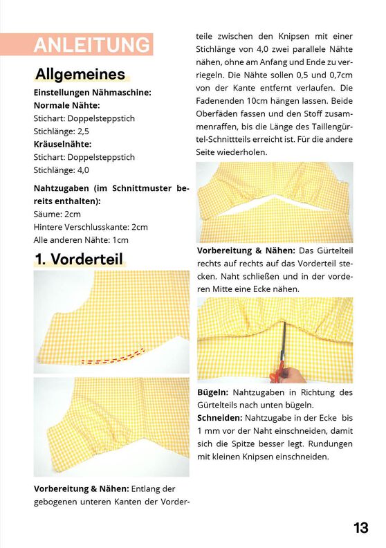 Bluse mit Schößchen Schnittmuster Damen XS-XXXL Minikleid image number 10