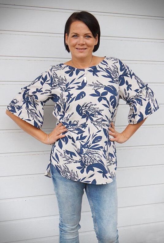 Bluse mit Rüsche (34-58) AREIA Damen Schnittmuster image number 9