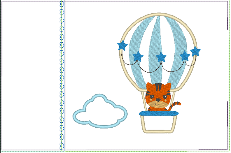 Ballon Tiere Stickdatei Kissen ITH image number 5
