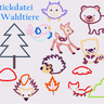 Stickdatei Waldtiere für Stoffapplikation thumbnail number 1