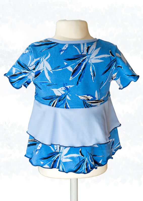 Kinder Jerseyshirt „Leonie“ mit Stufen-Saum Gr 98-164, A4+A0 image number 8