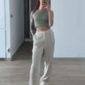 High waist Stoffhose mit weiten Beinen thumbnail number 8