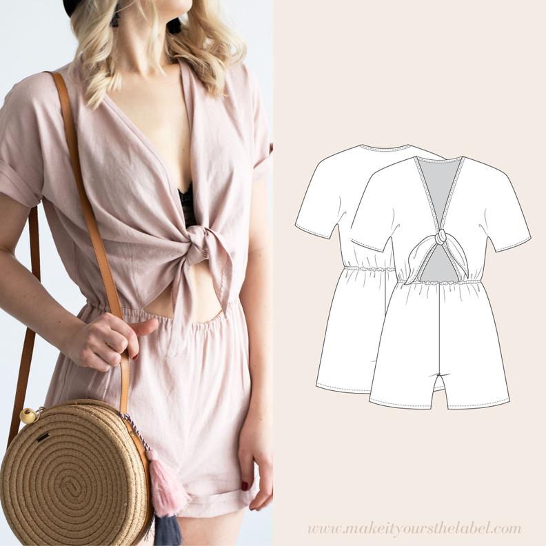 Kurzer Front Tie Jumpsuit image number 1