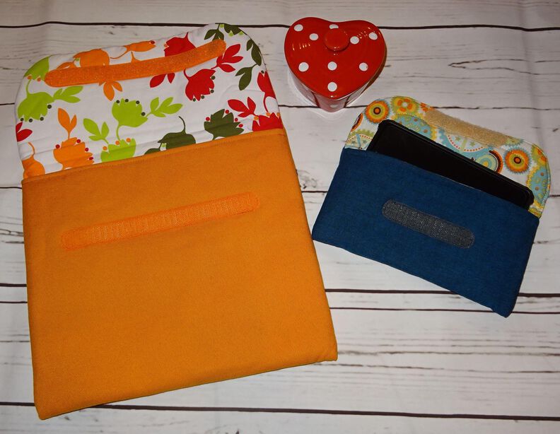 Handy Laptop Tablet Tasche nähen mit Klettverschluss image number 4