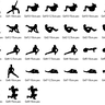 Stickdatei Fitness Girl Sport Silhouette  thumbnail number 2