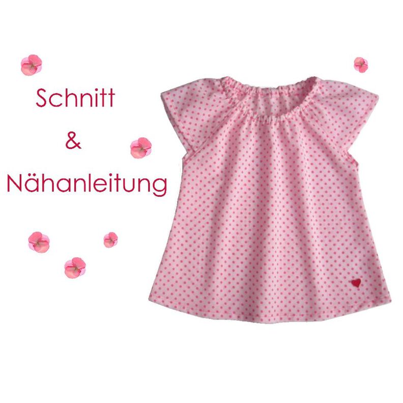 Schnitt + Anleitung Carmen-Bluse Mädchen 68-140 image number 1