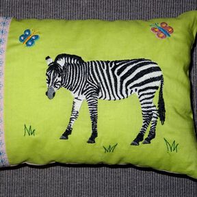 Zebra inkl. Kissen ITH Stickdatei