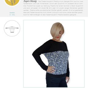 Fledermausshirt Frau Madita  Fledermausshirt Frau Madita