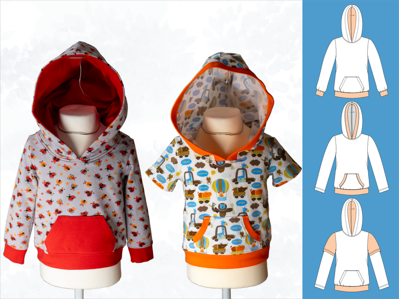 Kinder Hoodie/Shirt, kurze & lange Ärmel Gr. 86-158, A4+A0 image number 11