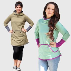 Knopfliebe für Damen Hoodie und Kleid Größe 32-46