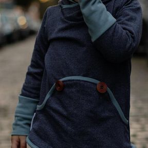 lütte Knopfliebe - Kleid, Hoodie Größe 80-164 