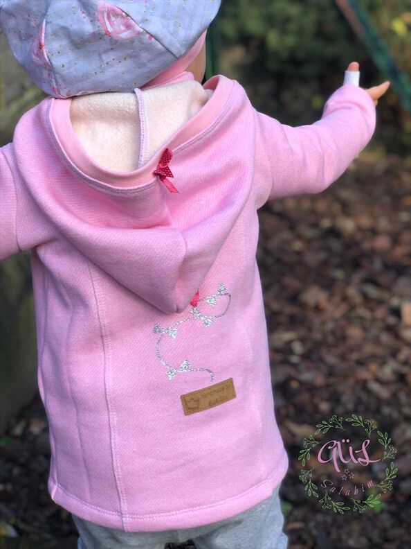 Sweatjacke Signore mit Kapuzenerweiterung FunkelRosa image number 10