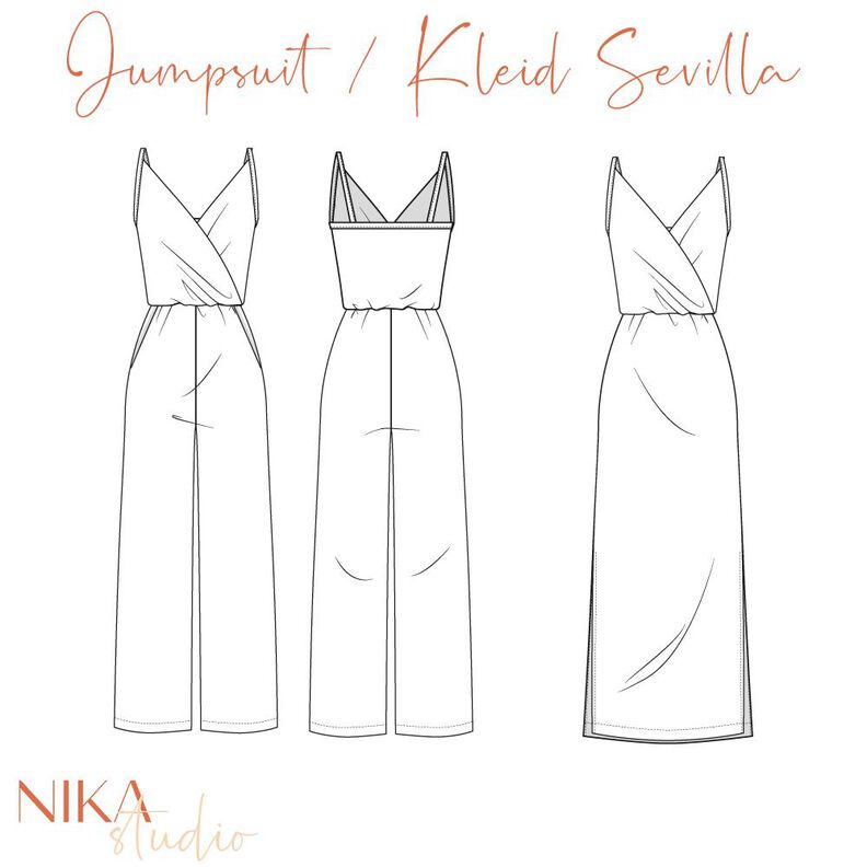Schnittmuster E-Book Jumpsuit/Kleid Sevilla Gr.32-50 image number 6