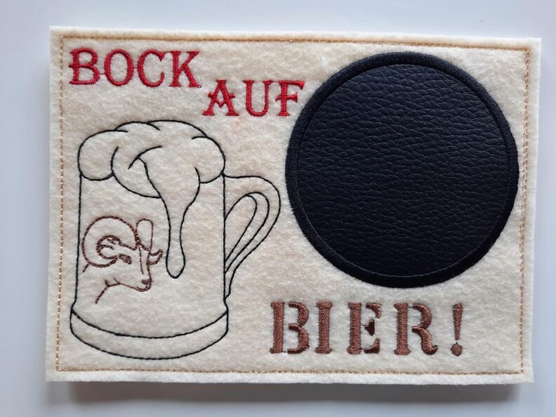 Stickdatei Bier ITH Mugrug verschiedene Größen image number 6