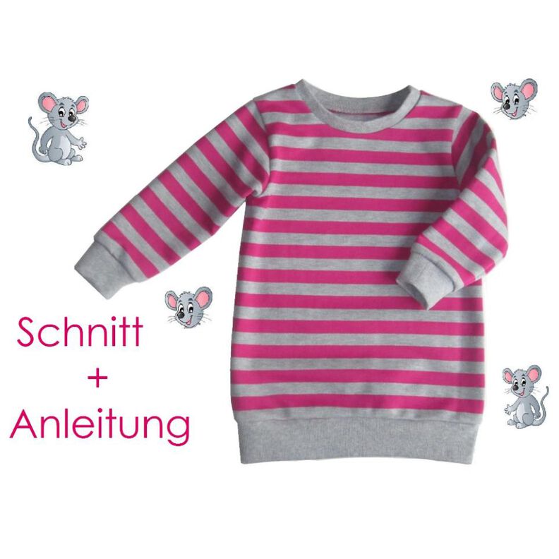 Schnittmuster Sweatkleid Longjumper 80-110 image number 1