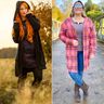 Damen Cardigan mit Kapuze Strickjacke KARDIGAN ♥ Gr. XS-XXL thumbnail number 3