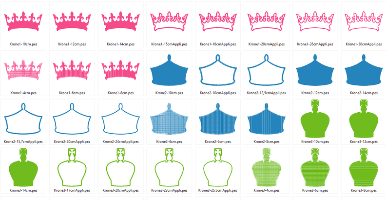 Stickdatei Kronen 3.0 Krone Prinzessin image number 4