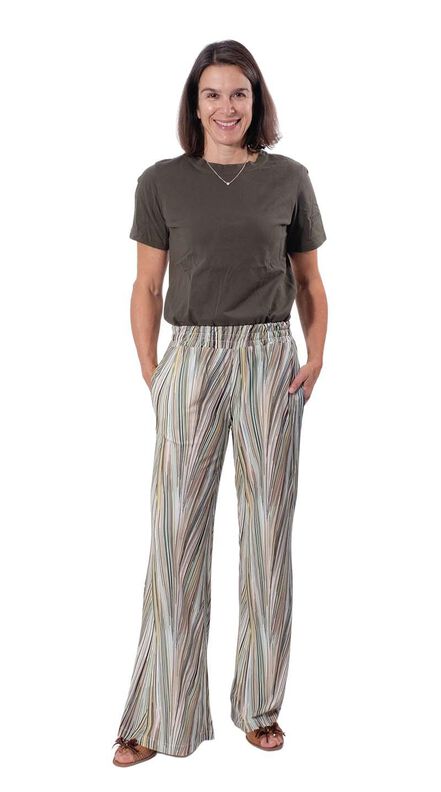 Hose mit Boot Cut "MALIA" Schnittmsuter Gr. 158–46 image number 9