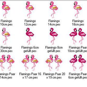 Stickdatei Flamingo 
