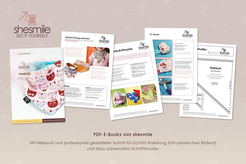 Halstuch Babys und Kinder (Nähanleitung und Schnittmuster) image number 3