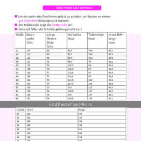 Ebook Lounge Set Damen Gr.32-58 - PDF Datei A4