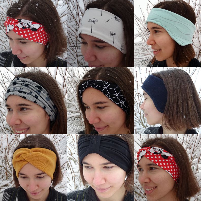 Stirnband Set in 7 Varianten mit Schnittmuster nähen E-Book image number 1