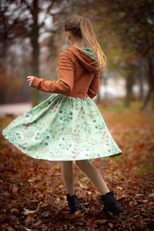 lovely hoodie dress 50-158 Kleid Drehkleid Hoodie image number 2