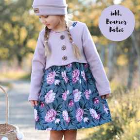 Curved Crop Top inkl. Unterkleid BEAMER Version -Gr. 86-164