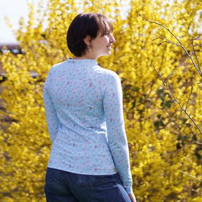 Raglan Shirt Damen Pullover slim n&auml;hen Gr. 34-40