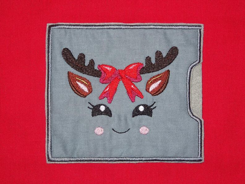 Schokoladen Verpackung Hülle Rentier Gesicht Weihnachten ITH image number 2