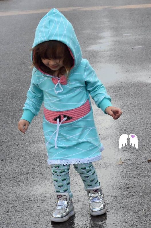 Hoodie Tunika Kleid ZOE 74 - 164 eBook Schnittmuster image number 7